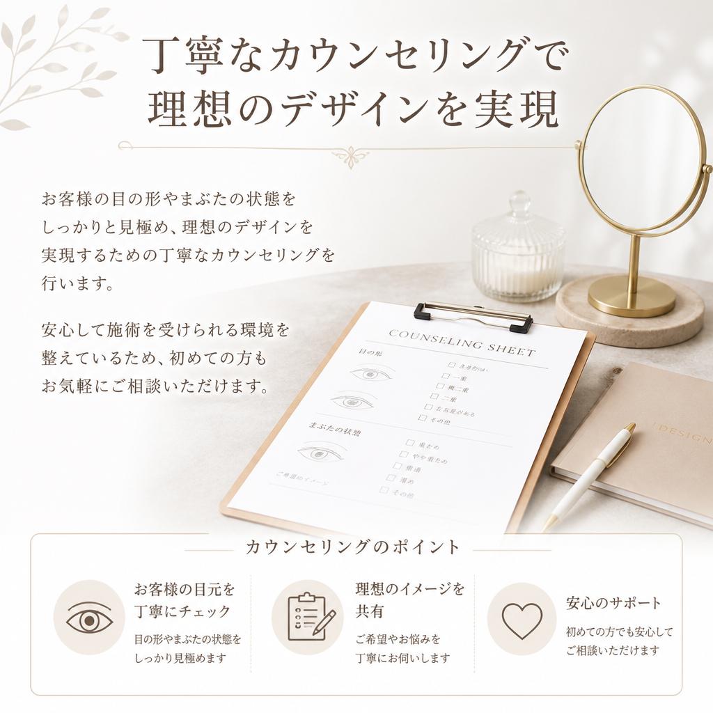 丁寧なカウンセリングと安心の施術